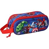 SAFTA Avengers 3D &ndash; Double 3D Pencil Case, Children's Pencil Case, Ideal for School Age Children, Comfortable and Versatile,