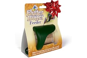 Hanging Flutter Butter® Feeder For Garden and Wild Birds - Jacobi Jayne® - Filled with 140g Original Refill Pod - The Perfect Feeder to Initiate Your Flutter Butter Feeding