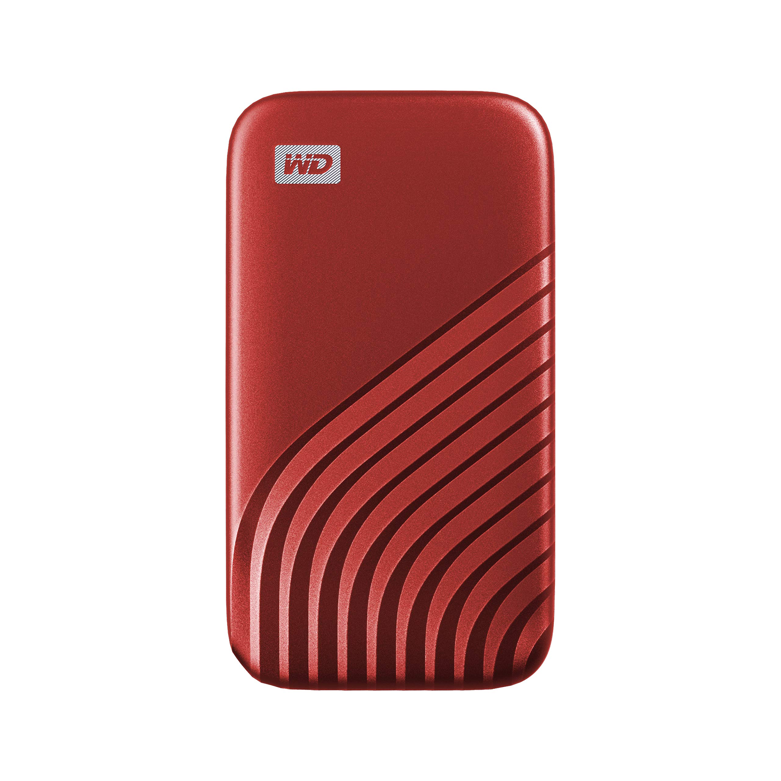 Western Digital 2TB My Passport Portable SSD, 1050MB/s R, 1000MB/s W, Upto 2 Meter Drop Protection, HW Encryption, Type-C Cable & Type-A Adaptor, for PC&Mac, Red, 5Y Warranty, External SSD