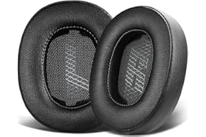 SOULWIT Cuscinetti Auricolari per JBL Live 500BT/Live 500 BT Cuffie Wireless Intorno All'orecchio, Cuscinetti con Pelle Proteica più Morbida, Schiuma di Isolamento Acustico (Nero)