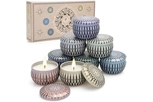 YINUO CANDLE 8 Stück Duftkerzen Geschenkset für Frauen, Duftkerze Set Aroma Kerzen, 2.5OZ Natürliches Sojawachs Aromatherapie Kerzen Geschenkset, für Weihnachten Mutter Bad Geburtstag Yoga Jahrestag Frau