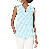 ANNE KLEIN Women's Sleeveless Split Neck Blouse