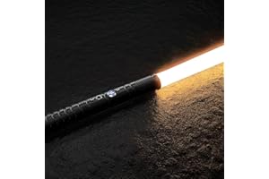 Kotsy FX Lichtschwert, RGB 7 Farben Metall Hilt Lichtschwerter, Smooth Swing USB Wiederaufladbare Laserschwert mit Soundeffekt für Kinder Weihnachten Halloween Cosplay (78cm Schwarz)