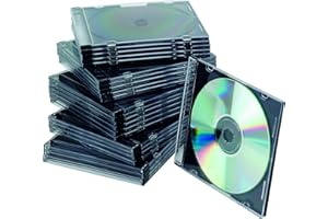 Porta CD/DVD Q-Connect Slim Case standard sp. 5 mm nero/trasparente conf. 25 pezzi - KF02210