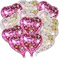 Happy Mothers Day Balloons - 12 Pcs Mother's Day Party Balloons Mother's day Party Decorations -18 Inch Foil Heart Balloons for Happy Mother's Day Birthday Party Decorations Supplies