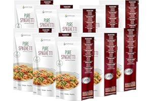 PUREPASTA PureSpaghetti Espaguetis Konjac Sin Gluten 10 Pack 200 gramos | Vivir Sin Gluten Con Harina Gluten Free Con La Pasta Contra Intolerancia Gluten | Bajo En Calorias Y Carbohidratos