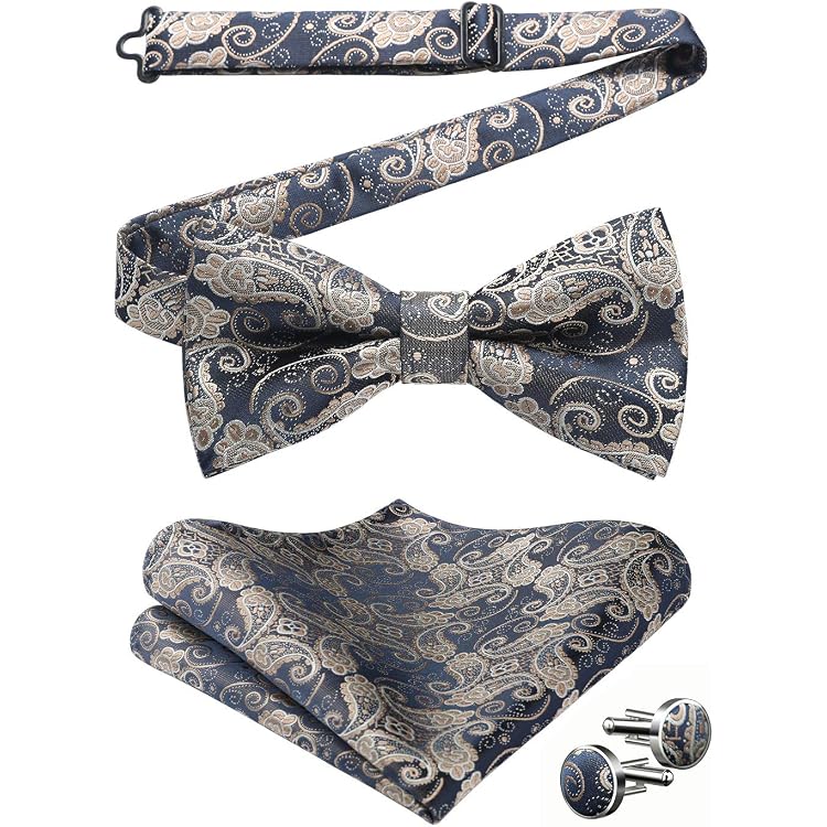 Alizeal Set Cravatta E Fazzoletto Da Tasca Uomo Con Motivo Floreale – 100% Poliestere, Lunghezza 150 Cm, Per Matrimoni E Feste