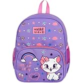 Waddell Kids Kedi Desenli &Ccedil;ocuk Sırt &Ccedil;antası, 26x33x16 cm, Lila