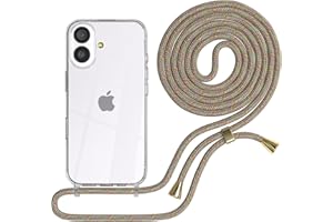 EAZY CASE Handykette kompatibel mit iPhone 17 Handyhülle mit Umhängeband, Handykordel mit Schutzhülle, Silikonhülle, Hülle mit Band, Stylische Kette für Smartphones, Rainbow