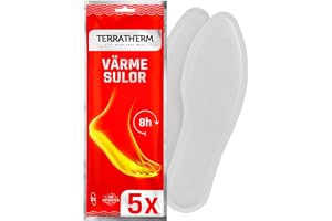 TerraTherm Sulvärmare - luftaktiverad - för varma fötter i 8 timmar - 5, 10 eller 30 par - 100% naturlig värme - fotvärmare