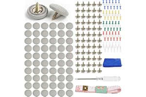 Bohoray 60 Paia Kit Riparazione Cielo Auto, Grigio Bottoni Cielo Auto, 20mm incollare cielo auto senza smontarlo, Vite Per Riparazione Tetto Auto per Tutte Auto Riparazione Cielo Auto