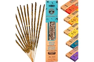 GENÉRICO Incienso Salvia Blanca Orgánico Ullas – Varillas Naturales para Limpieza Energética, Purificación y Aromaterapia – White Sage Smudge – 25 Grams |1h Duración