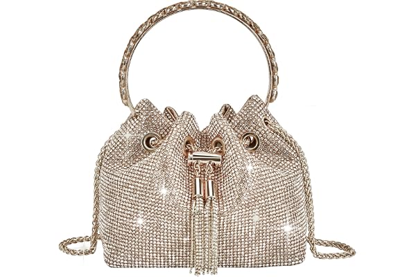 TOPALL Clutch glitter dam, silver aftonväska, handväska diamantväska axelväska silver elegant med dragkedja, strass clutchs, plånböcker, axelväska för fest, fritid, dejt