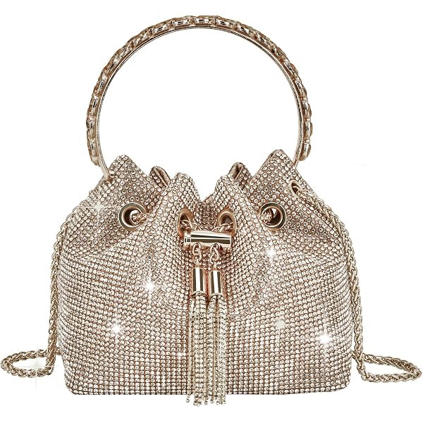 YUSHINY Pochette Da Donna Con Perle – Borsea A Mano In Acrilico Per Serate E Matrimoni (Bianco/Oro)