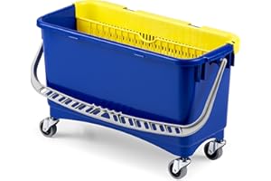 ENERJARY TTS 00002907 Hermetic Secchio con Ruote e Strizzino, Capacità 20 Litri