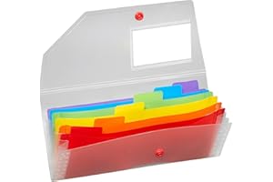 Snopake DL Rainbow 15770 Organiseur extensible 6 compartiments