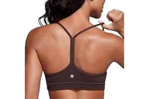 CRZ YOGA Butterluxe Femmes Soutien-Gorge de Sport Y Dos Nageur Spaghetti Straps Faible Impact Rembourré Yoga Bra Tops