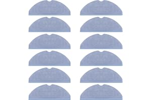 KEEPOW Lot de 12 lingettes de rechange pour Roborock S7, S7+, S7 Maxv Ultra, S7 Pro Ultra, S7 Max Ultra, S7 Maxv, S7 Plus, S7 Maxv Plus, S8 Pro Ultra, S8, S8 Plus, S8 Maxv Ultra, Réutilisable et lavable