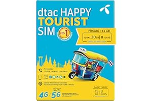 MARCO POLO MOBILE SIM locale DTAC per Thailandia 15 GB a piena velocità | prepagato