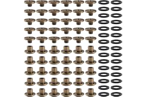 YIXISI 30 Set M5x4mm Chicago Vis AssBronzetiment Kit, Rivets pour Cuir CrucifBronzeme, Vis de Reliure, pour DIY, DécBronzeation de Cuir, Réparation de Reliure, Bronze