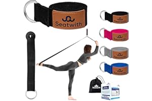 Seatwith Yoga Stretching Strap - Exercise Straps - Transport Bag + Training Instructions Included - For Fitness, Pilates, Physiotherapy