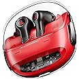 boAt Nirvana Crystl (2025 Launch), Transparent Case,Spatial Audio, ANC(~32dB), 100Hrs Battery,4Mics ENx,App Support, Bluetooth Earbuds, TWS Ear Buds Wireless Earphones with mic (Blazing Red)