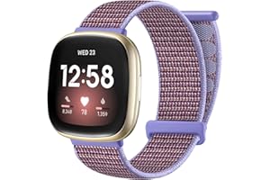 Ouwegaga Cinturino Compatibile con Fitbit Versa 3/Sense Cinturino, Cinturino di Ricambio Intrecciato Nylon Regolabile Morbido Compatibile con Fitbit Versa 3/Sense per Donne Uomini