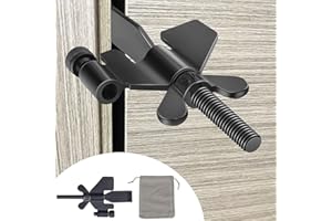 Tixlux Regulowany przenośny zamek do drzwi, ulepszony przenośny zamek bezpieczeństwa do domu, mieszkania, akademika hotelu i podróży