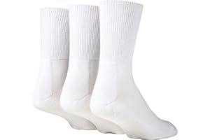 IOMI Footnurse - 3 Pack Unisex Extra Wide Bamboo Diabetic Socks | 4 Sizes | For Swollen Feet & Legs | Smooth Toe Seam | Cushioned Foot