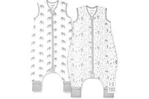 Mama Cheetah Baby Wearable Blanket, Organic Cotton Sleep Bag, Sleeping Sack with 2-Way Zipper