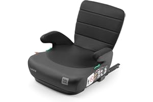 BABYAUTO – Alzador con Respaldo Desmontable DOKA i-Fix ISOFIX (125-150 cm, 6-12 Años) – Grupo 2/3 – Confortable y Seguro – Homologado ECE R129 – Black Grey