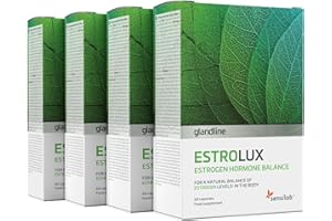 EstroLux - Capsule per Bilanciare gli Estrogeni con 7 Potentissimi Ingredienti - Prodotto Naturale, senza Soia e senza Ormoni - 4x60 capsule, prodotto di Sensilab