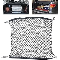 Universal Auto Netz mit 4 Haken,Elastischer Nylon Fest Gepäcknetz,Kofferraumnetz für Meisten Fahrzeugtypen (Schwarz)