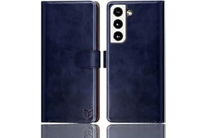 SUANPOT Funda para Samsung Galaxy S22 con Tapa 【Bloqueo RFID】de Cuero PU Cierre Magnético，Soporte Plegable，Ranura para Tarjeta Cover para Samsung Galaxy S22 Case Azul