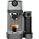 Cecotec Semiautomatic Power Espresso 20 Steel Pro Latte Coffee Maker, 1350 W, Thermoblock, ForceAroma 20 bars, Full-Milk Rese