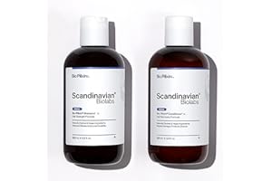 Scandinavian Biolabs Shampoing fortifiant et après-shampoing réparateur, pour femme | Formule entièrement naturelle pour fortifier les cheveux avec un nettoyage en douceur