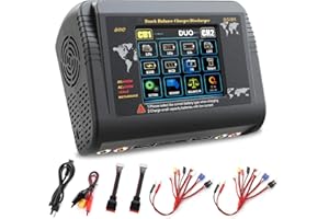 HAISITO Caricabatterie Lipo 1-6S Touch Screen doppio scaricatore AC200W DC400W 12A 200WX2 Caricabatterie ad alta precisione a bilanciamento rapido per batteria RC Li-ion NiCd NiMH LiHV Smart Battery