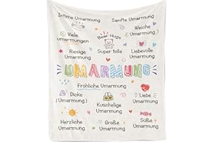 AOWINS Geschenke für Freundin, Beste Freundin Umarmung Decke Geschenke, Geschenk Freundin Geburtstag, Entspannung Geschenk für Frauen, Geschenke für Frauen Schwester, Aufmunterung Geschenke Decke 150×130CM