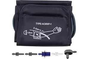 FOGCAYS Blood Pressure Cuff Medium Arm Circumference Cuff 22-32 CM Portable Cuff for Automatic Blood Pressure Monitor Adjustable Replacement Upper Arm Cuff for Elders Home Adult Kid Use (Blue, 22-32cm)