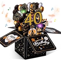 Carte Anniversaire 40 Ans – Carte Blanche à Personnaliser, Carte épaisse 280g, Enveloppe Kraft Incluse