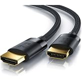 CSL - HDMI Cable 2.1 - 1 m - 16K @ 30Hz 8K @ 60Hz 4K @ 120Hz - UHD II - Ultra High Speed Ethernet 48Gbps - HDMI 2.1/2.0 - HDR 10+ eARC 3D VRR - Gaming TV PS5 Xbox