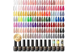 ROSALIND Zestaw lakierów do paznokci, manicure hybrydowy, minilakiery żelowe, 80 sztuk, biały, różowy, nude, pomarańczowy, żółty, do salonu kosmetycznego, zestaw startowy, prezentowy