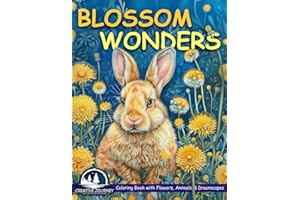 Blossom Wonders: Adult Coloring Book for Women Featuring Relaxing Flowers, Cute Animals, Patterns and Landscapes for Stress Relief