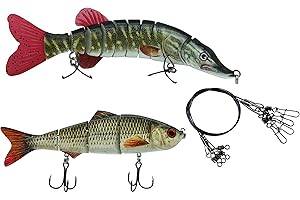 ‎PETRI'S CATCH 2016 PetrisCatch 2er Wobbler Set + 4 Stahlvorfächer, 20cm Hecht + 15cm Rotauge, Owner Drillinge