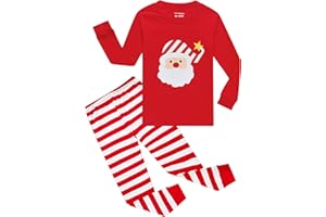 GRPSKCOS Girls Christmas Pajamas Toddler Kids Pjs Girls Boys Santa Claus Pajamas Winter Sleepwear Children Clothes 2-12 Years