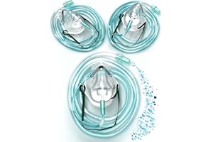 ‎MAPEAU 6 x Sauerstoffmaske mit Schlauch 2 mtr., Gummizug und Nasenbügel, Mapeau O2 Maske