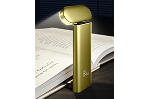 86lux Leselampe Buch Klemme,USB Wiederaufladbare Klemmleuchte für Lesen ins Bett mit 7 LED,Lesezeichenlicht mit gebogenem Rand,3 Farbtemperatur Modi & 3 Helligkeit Dimmbar Yellow