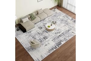 Vamcheer Machine Washable Rugs for Living Room - Modern Soft Faux Short Pile Area Rugs for Bedroom Dining Room Abstract Carpet for Office Non Slip Non Shedding Extra Large Rug Grey, 240x340CM