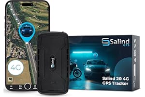 SALIND GPS SALIND 20 4G - Magnetic GPS Tracker for Cars & other Vehicles - UK & Worldwide Real Time Tracking, Safe Area, Route Memory System and Alarms - Battery up to 180 Days (standby)