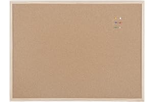 BoardsPlus Pannello in sughero, autorigenerante con struttura in legno di pino, legno, 80 x 60 cm